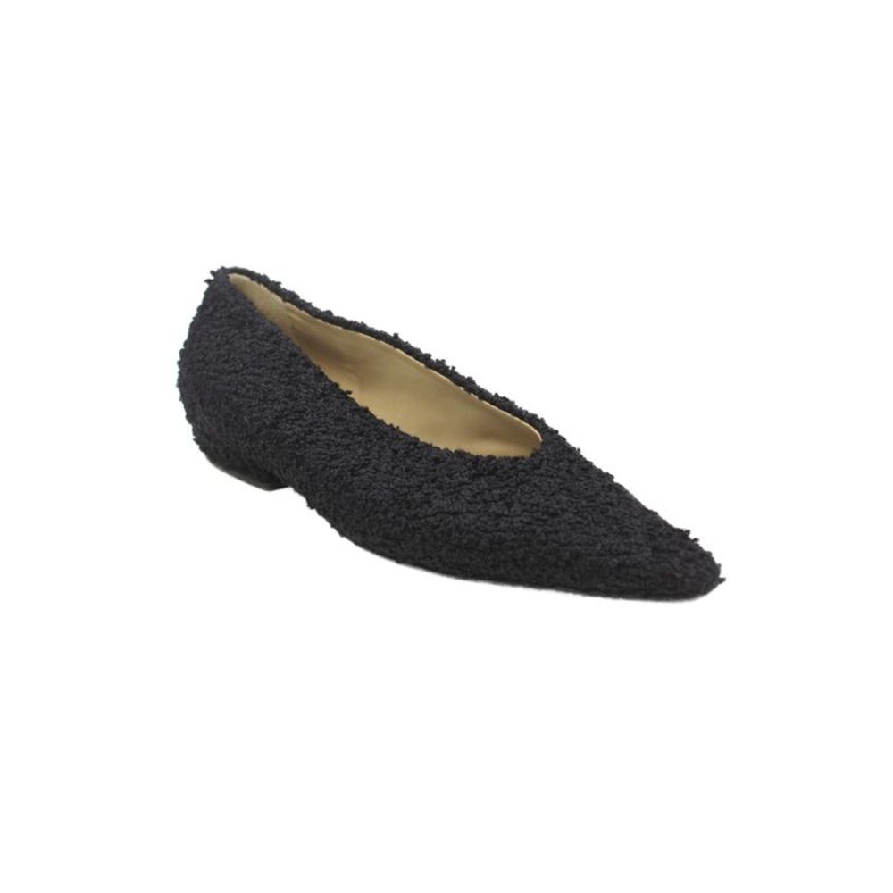 Bottega Veneta Womens Boucle Pointed Toe Ballet Flats Black Size 38.5 8.5